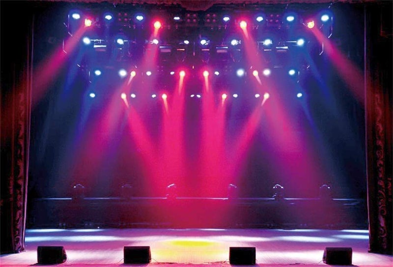 Leyiyi 9x6ft Stage Spotlight Backdrop Concert Live Plateform Banner Gloomy Night Scenic Background Superstar Drama Play Music Show Kids Birthday Adults Vlogger Portrait Studio Prop Vinyl Wallpaper - Image 3